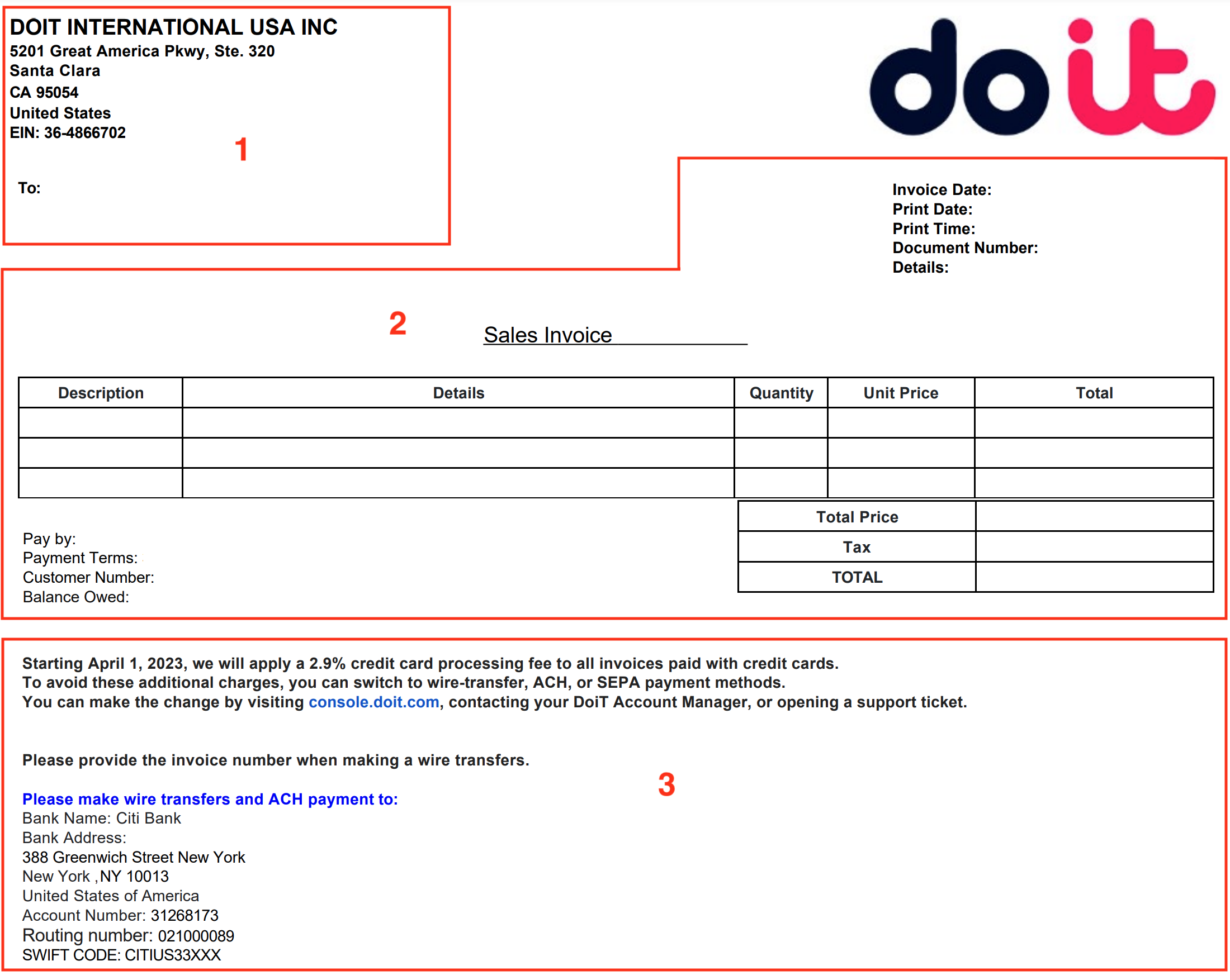 An example PDF invoice
